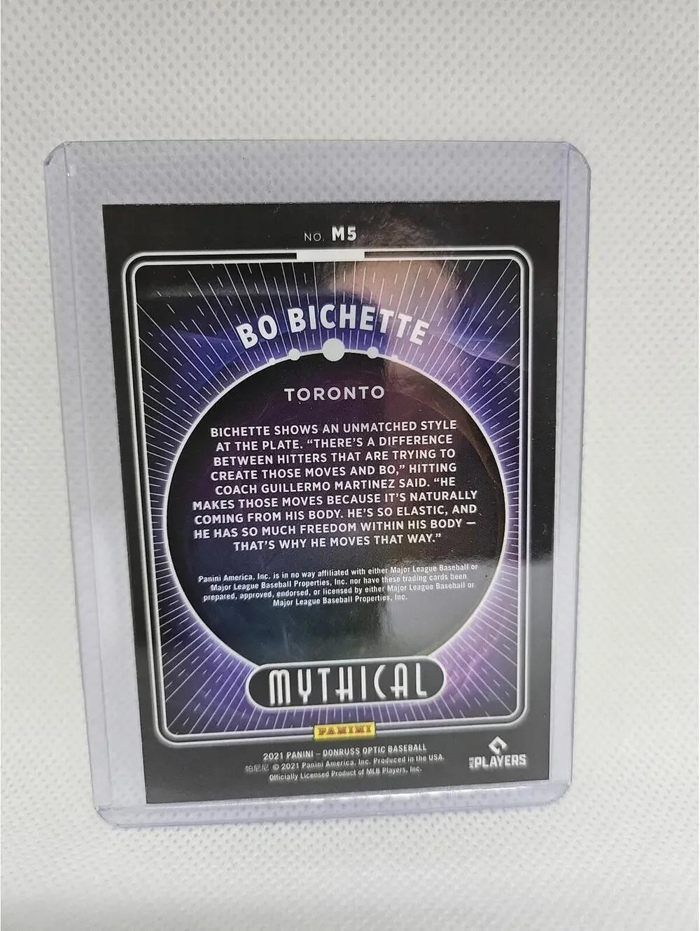 Bo Bichette - Mythical Insert 2021 Panini OPTIC - #M5 - Blue Jays - RAW Mint